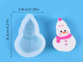 Molde silicona muñeco nieve navidad 